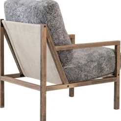 Seventy Five Wood Armchair, Smoked Oak / Bouclé Sand