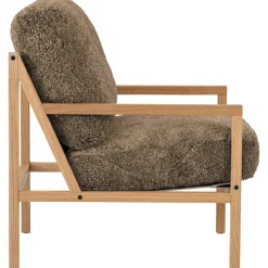 Seventy Five Wood Armchair, Oak / Sheepskin Scandinavian Grey