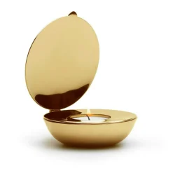 Shell Candle Holder, Brass