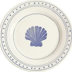 Shell Side Plate 22 cm, Blue