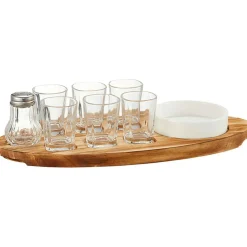 Shonta Shot Tray 6 Glass Saltar Bowl 9 Parts