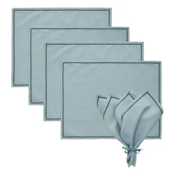 Sienna Textile Set 4 Placemats + 4 Napkins, Sand