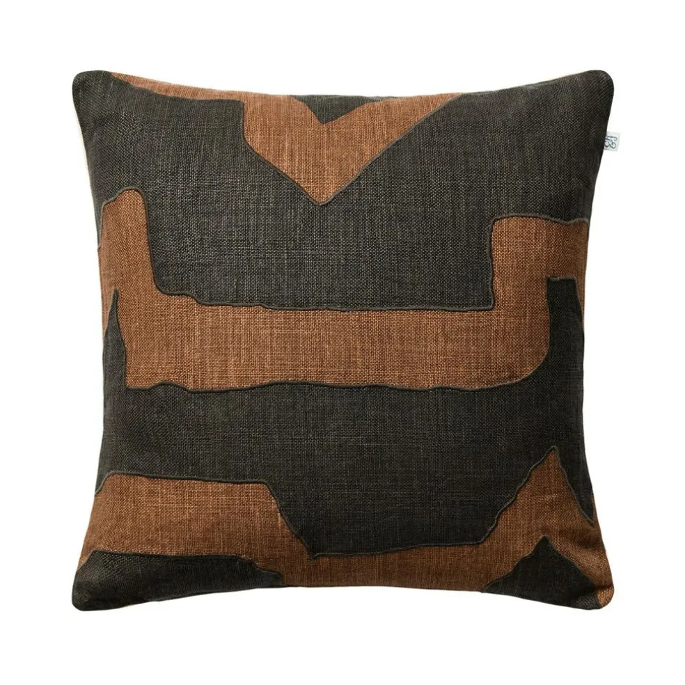 Sikkim Cushion Cover 50x50 cm, Apricot Orange / Khaki
