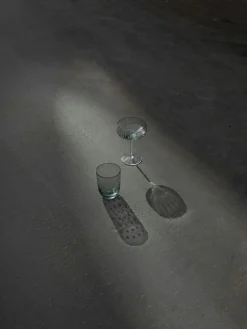 Single Cut Champagne Coupe, Amber