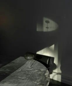 Single Cut Champagne Coupe, Amber