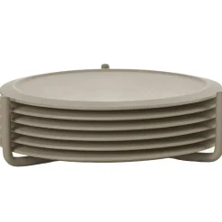 Singles Coaster With Holder, Black