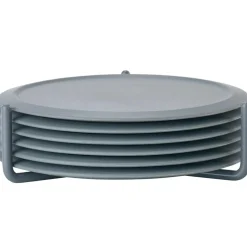 Singles Coaster With Holder, Black