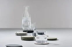 Singles Coaster With Holder, Black