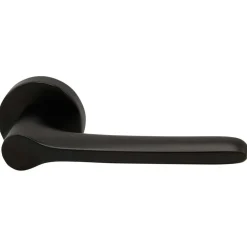 Sintra Door Handle With Keyhole, Matt Black