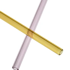 Sipsavor Straws 2-pack, Yellow/Pink