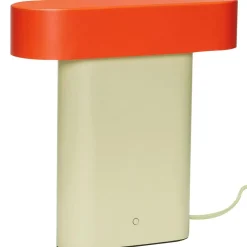Sleek Table Lamp, Beige/Orange