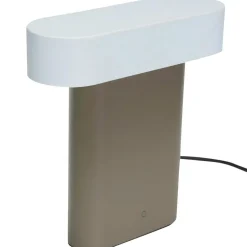 Sleek Table Lamp, Beige/Orange