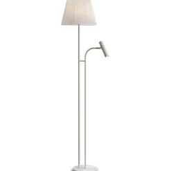 Slender Floor Lamp Without Lampshade, White
