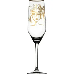 Slice Of Life Champagne Glass, Gold