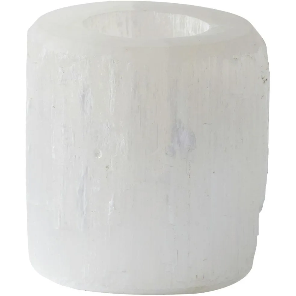 Slow Candle Holder White, 12 cm