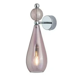 Smykke Wall Lamp, Golden Smoke / Crystal Check Ball / Shiny Gold
