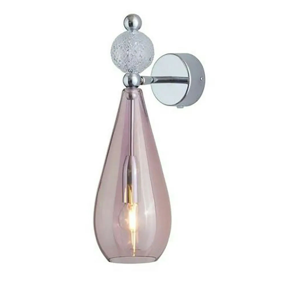 Smykke Wall Lamp, Golden Smoke / Crystal Check Ball / Shiny Gold