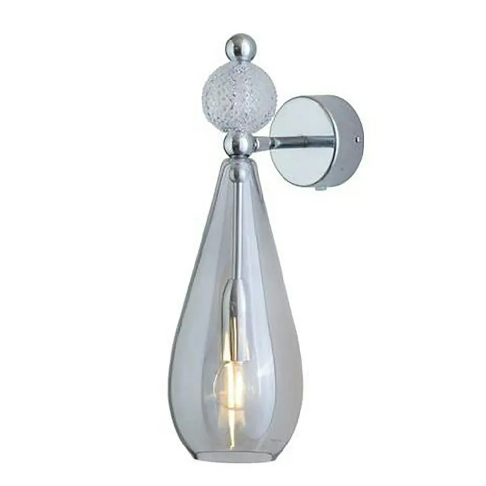 Smykke Wall Lamp, Golden Smoke / Crystal Check Ball / Shiny Gold