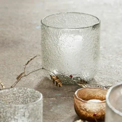 Snow Tealight Holder 10 cm, Clear