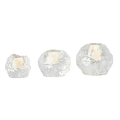 Snowball Tea light bowl 3 pcs, Crystal