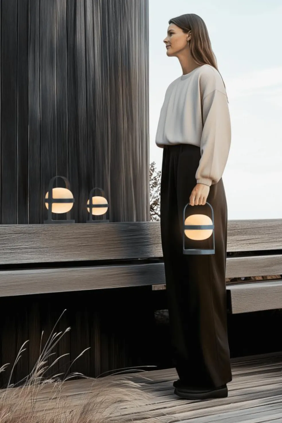 Soft Spot Solar Circular Lamp Portable 25 cm, Blue