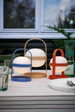 Soft Spot Solar Circular Lamp Portable 25 cm, Blue