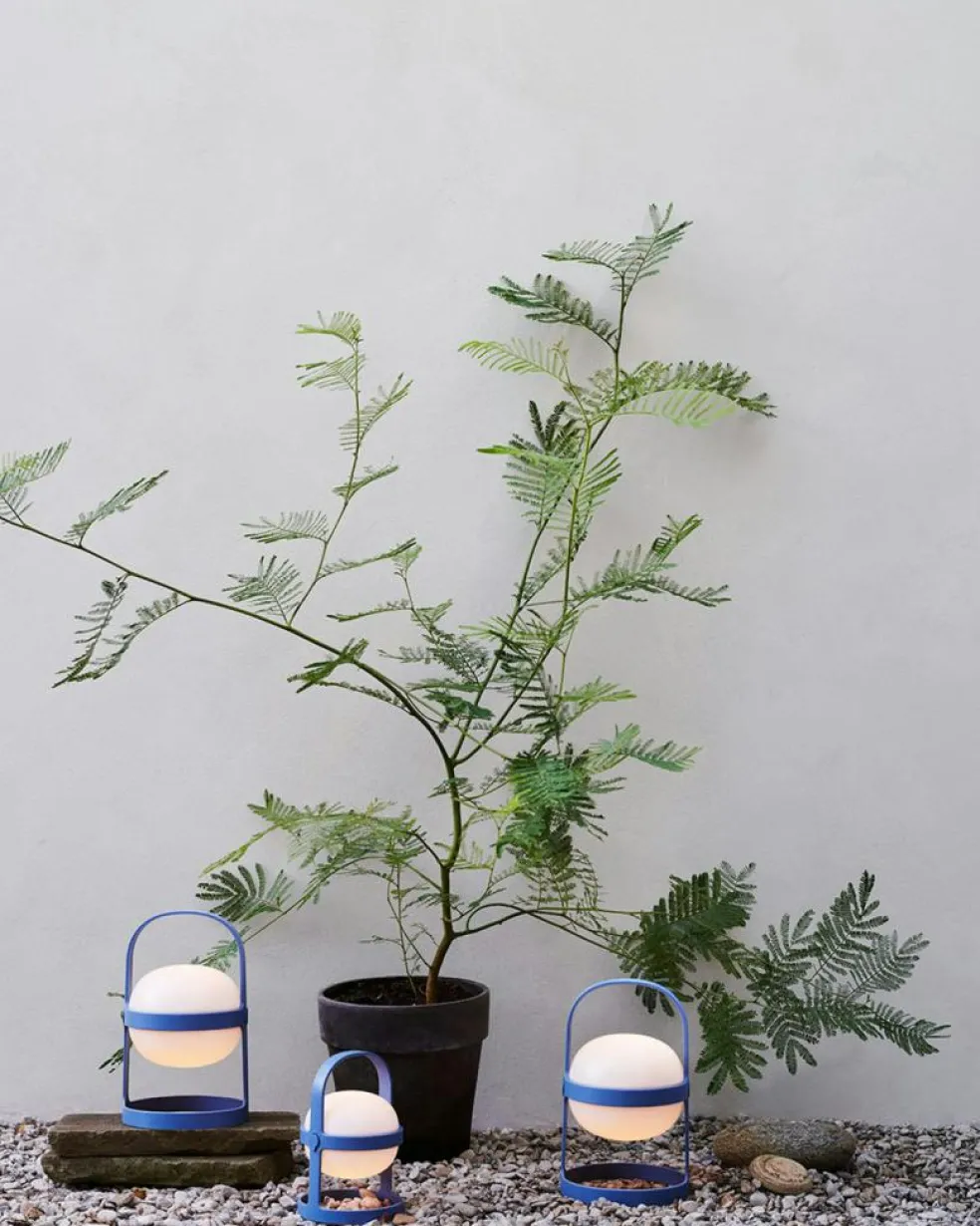 Soft Spot Solar Circular Lamp Portable 25 cm, Blue