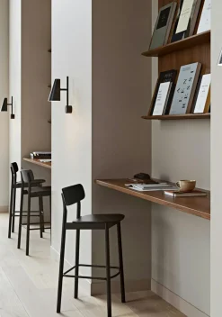 Soma Bar Stool, Black Painted Ash