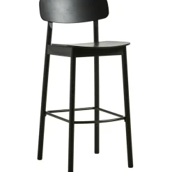Soma Bar Stool, Black Painted Ash