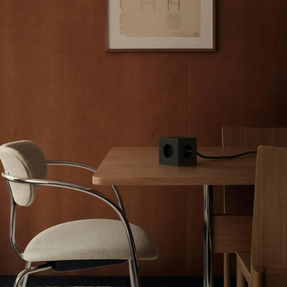 Square 1 Extension Cord With USB-C / Magnet 3 m, Stockholm Black