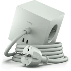 Square 1 Extension Cord With USB-C / Magnet 3 m, Stockholm Black