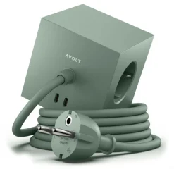 Square 1 Extension Cord With USB-C / Magnet 1,8 m, Stockholm Black