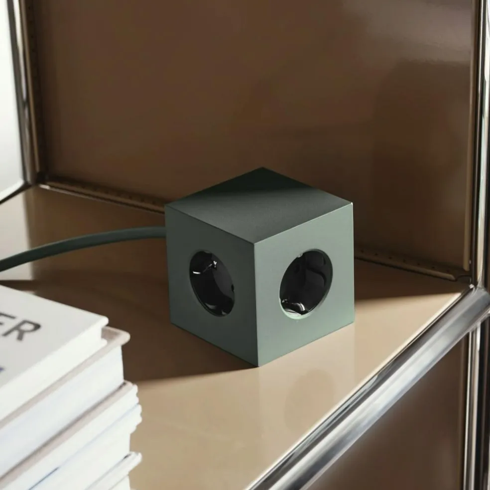 Square 1 Extension Cord With USB-C / Magnet 1,8 m, Stockholm Black