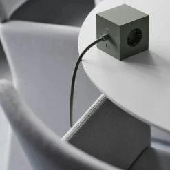 Square 1 Extension Cord With USB-C / Magnet 1,8 m, Stockholm Black