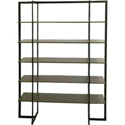 Square Bookcase 126x40x180, Black Oak