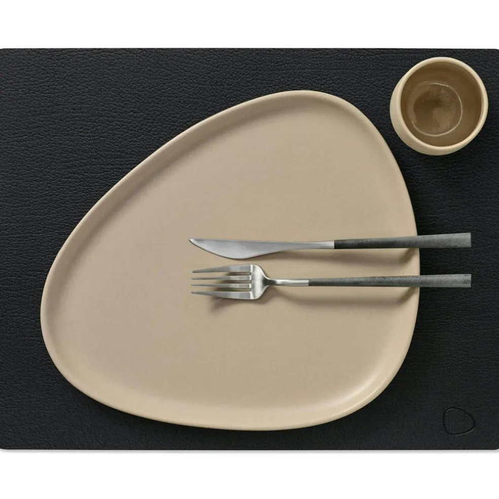 Square L Table Mat Bull, 35x45 cm, Black