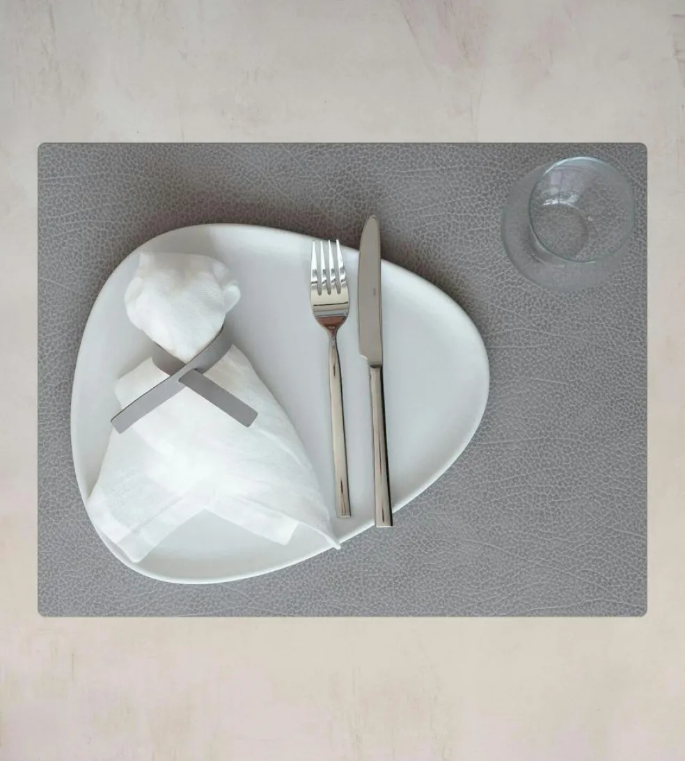 Square L Table Mat Hippo, 35x45 cm, Anthracite/Grey