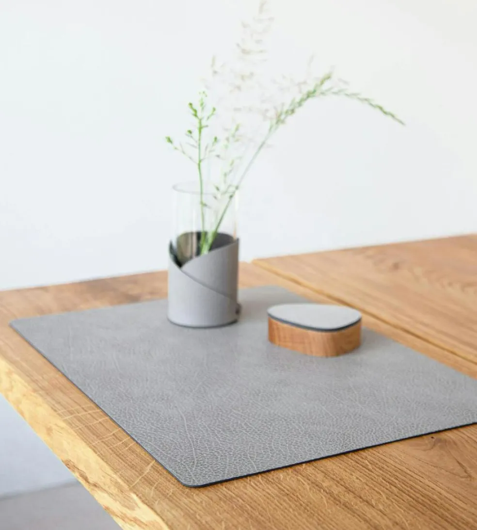 Square L Table Mat Hippo, 35x45 cm, Anthracite/Grey