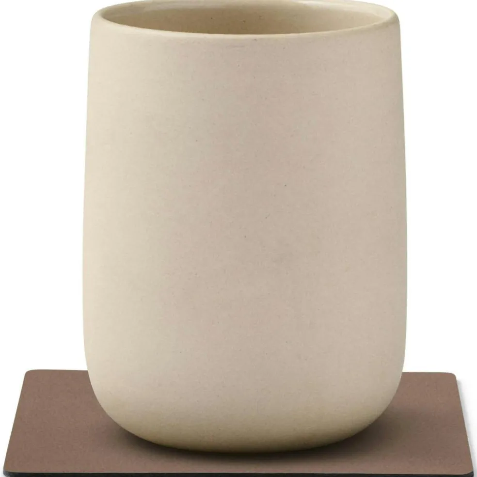 Square Reversible Coaster 10x10 cm, Dark Green/Olive