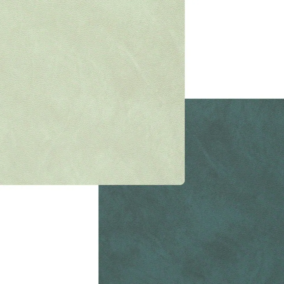 Square Reversible Coaster 10x10 cm, Dark Green/Olive