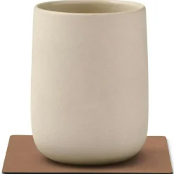 Square Reversible Coaster 10x10 cm, Dark Green/Olive