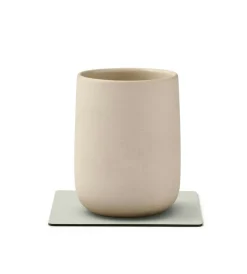 Square Reversible Coaster 10x10 cm, Dark Green/Olive