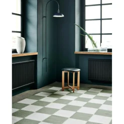 Square Rug 170x230 cm, White/Nature