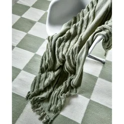 Square Rug 170x230 cm, White/Nature