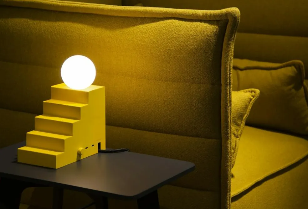 Stair Table Lamp, Mello Yellow