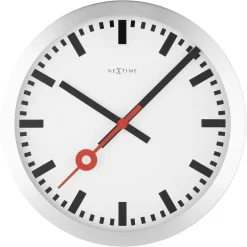 Station Stripe Wall Clock Ø35cm, White