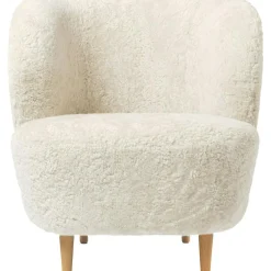 Stay Lounge Chair Sheepskin Moonlight/Oak