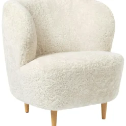 Stay Lounge Chair Sheepskin Moonlight/Oak