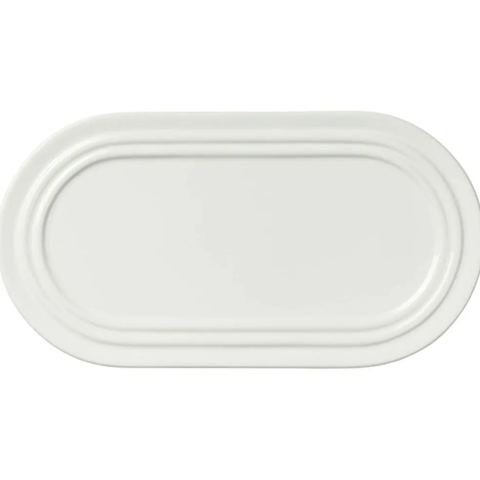 Stevns Oval Plate Chalk White, 27,5 cm