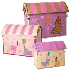 Storage Basket 3 Pieces Party Animal, Pink